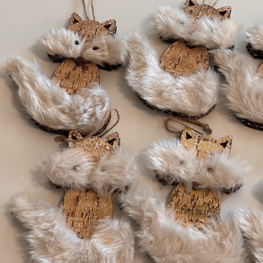 Set of 8 Fox Woodland Animal Ornaments - Picture 4 of 7
